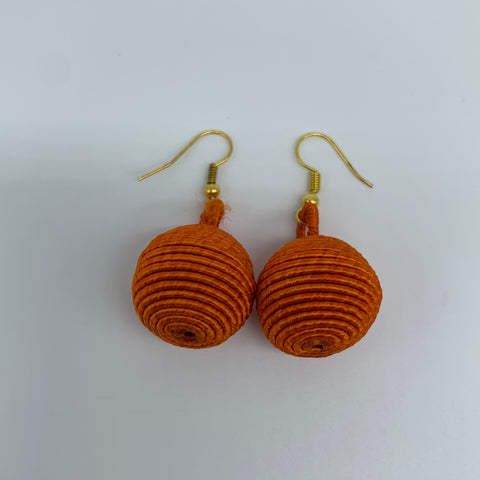 Thread W/Metal Earrings-Orange 2