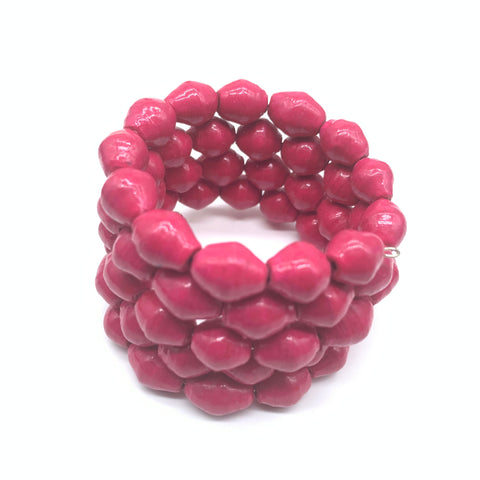 Paper Coil Bracelet-Pink