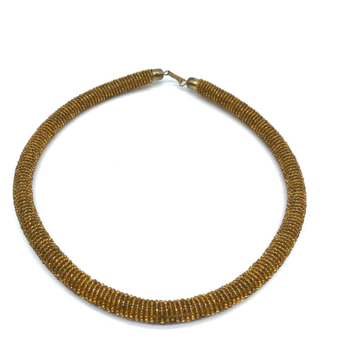 Bead Bangle Necklace- Brown Variation