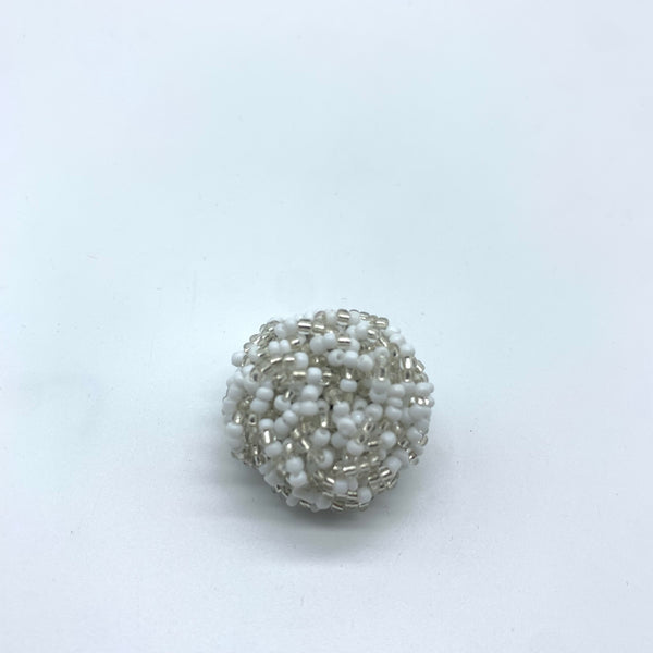 Beaded Ring-White Variation 2