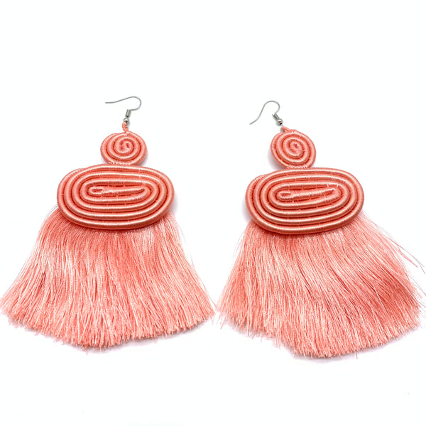 Thread Earrings Meza-Pink Variation