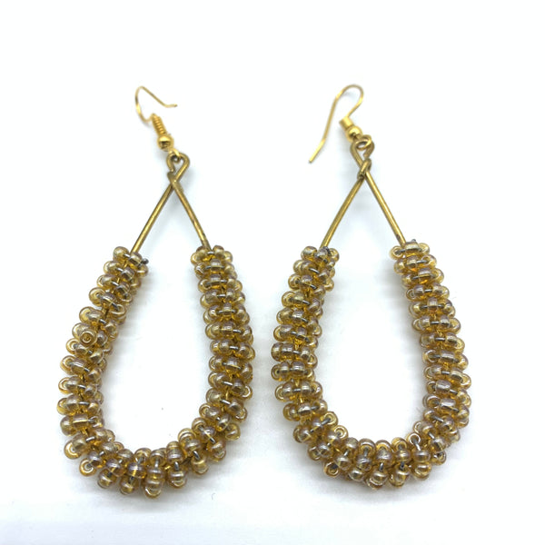 Beaded Earrings Nuru-Champagne