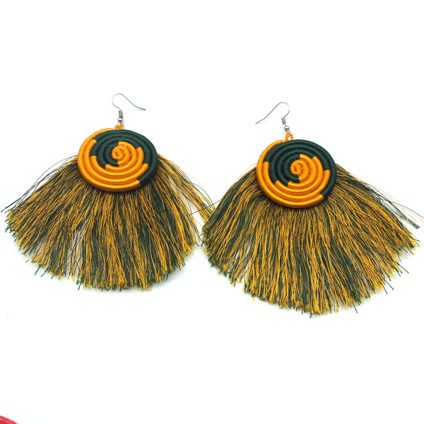 Thread Earrings Keza- Orange Variation