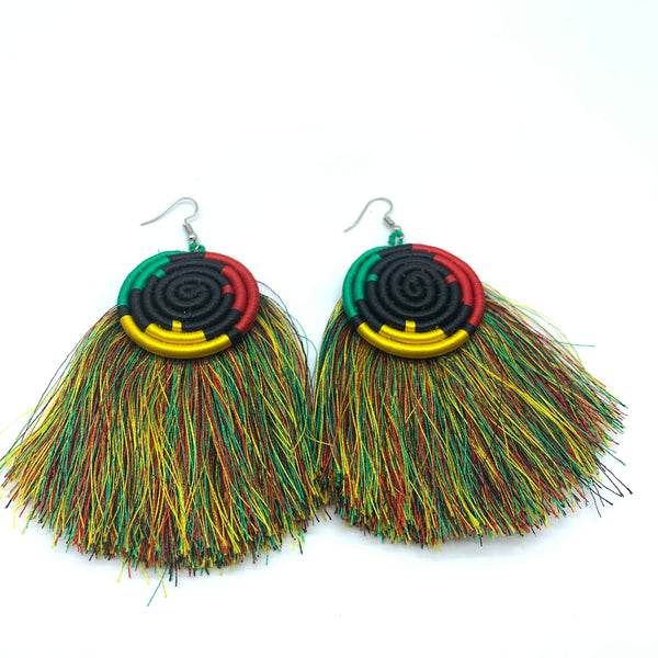 Thread Earrings Keza- Multi Colour Variation