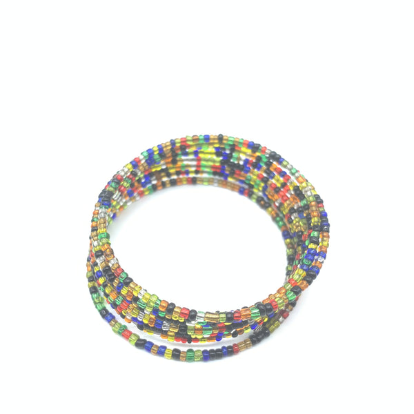 Beaded Coil Bracelet-Multi Coulour Variation 6