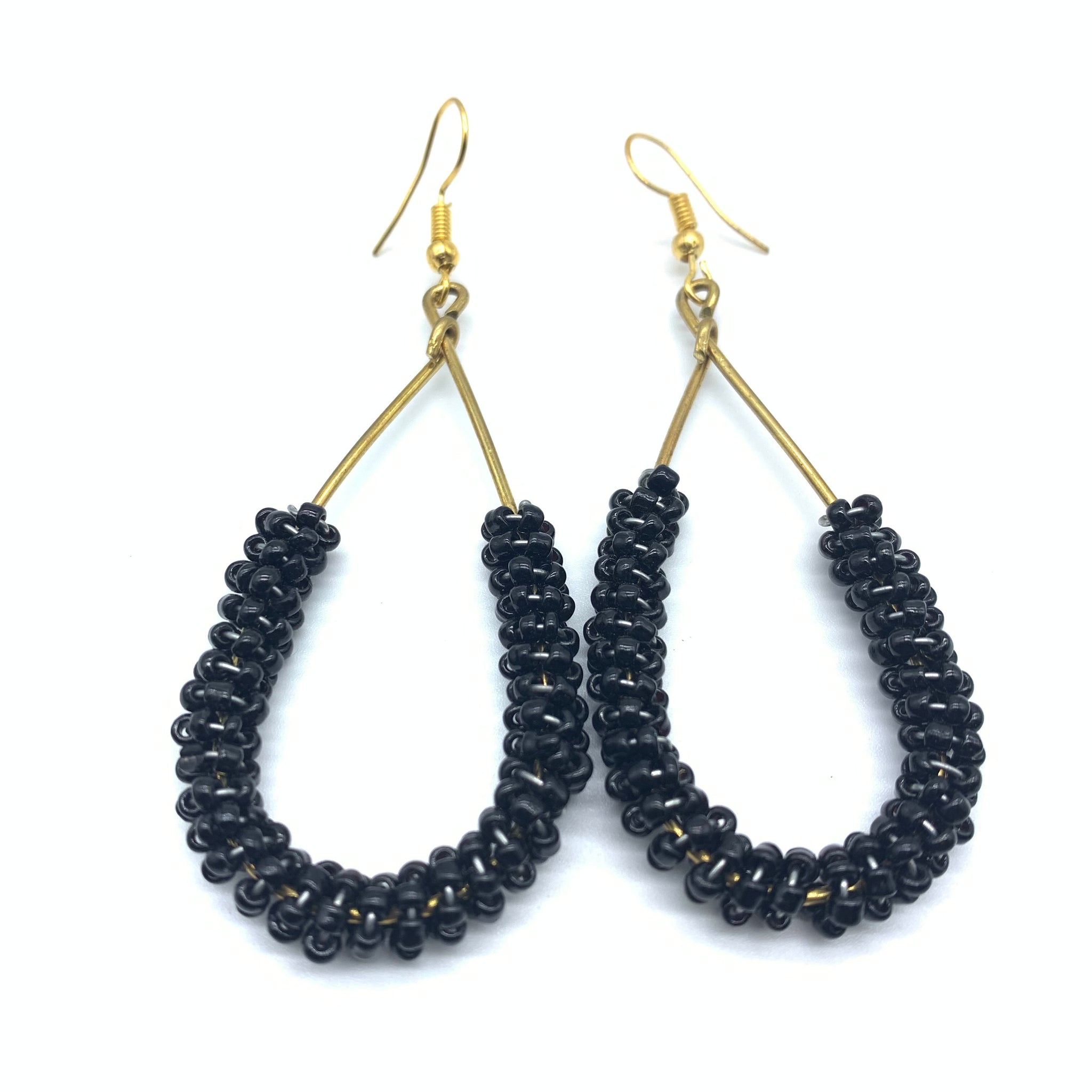 Beaded Earrings Nuru-Black