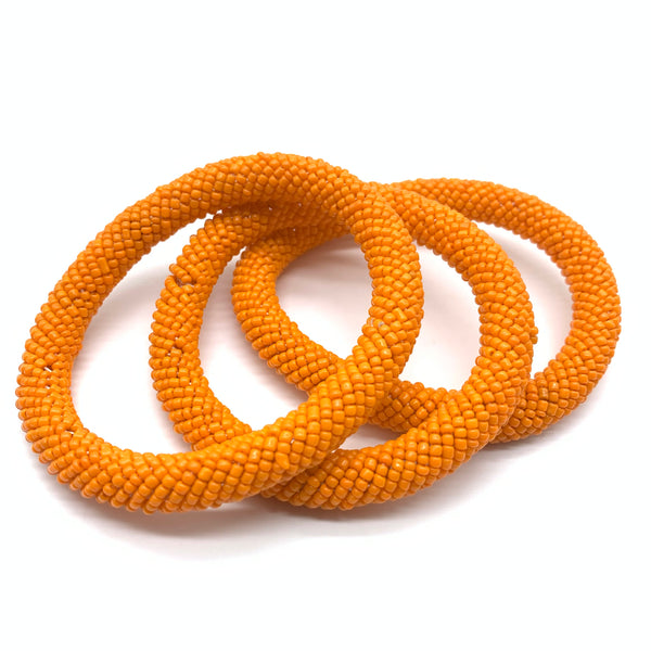 Beaded Bangle-Orange