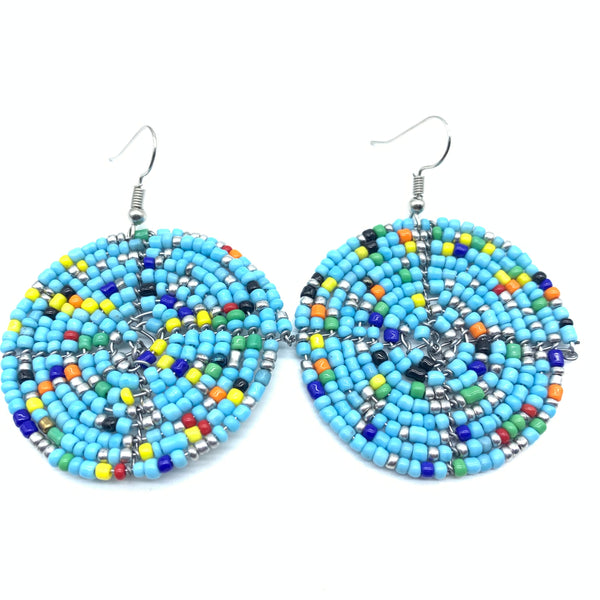 Beaded Earrings Duni-Blue 2