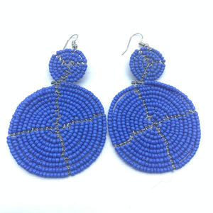 Beaded Earrings-Blue Variation 4