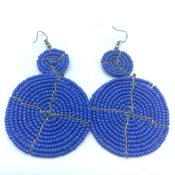 Beaded Earrings-Blue Variation 4