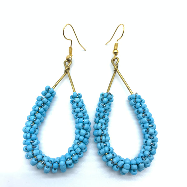 Beaded Earrings Nuru-Blue 3