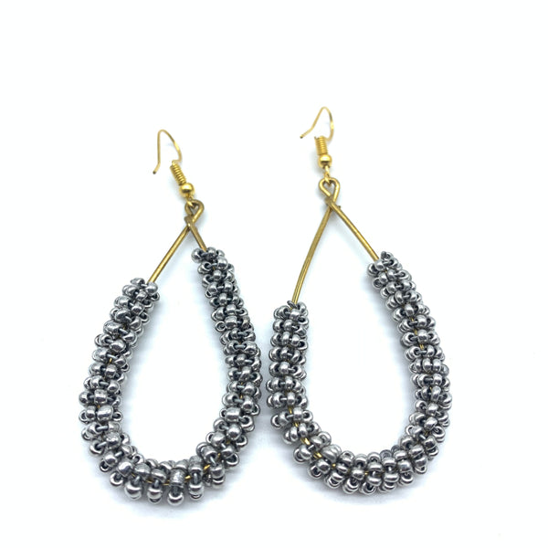 Beaded Earrings Nuru-Silver