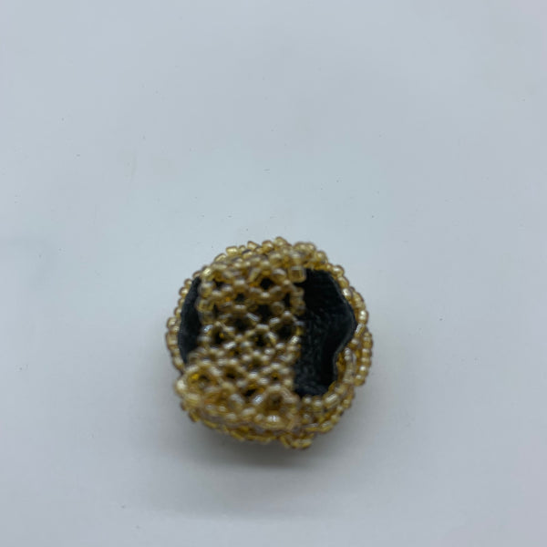 Beaded Ring-  Champagne Variation