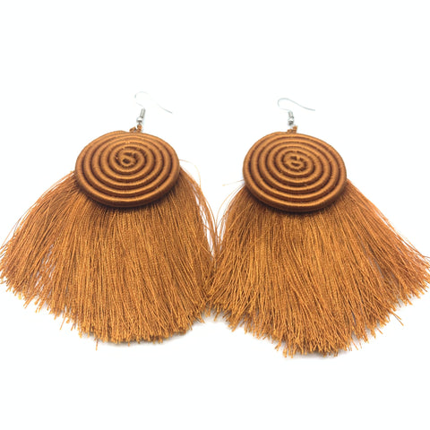 Thread Earrings Keza- Brown Variation