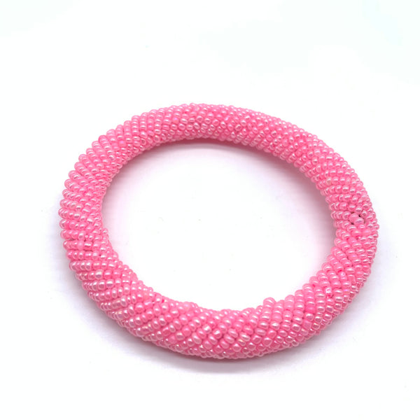 Beaded Bangle-Pink 2