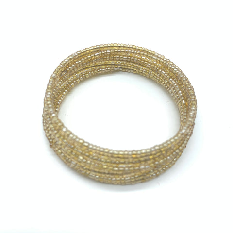 Beaded Coil Bracelet-Champagne