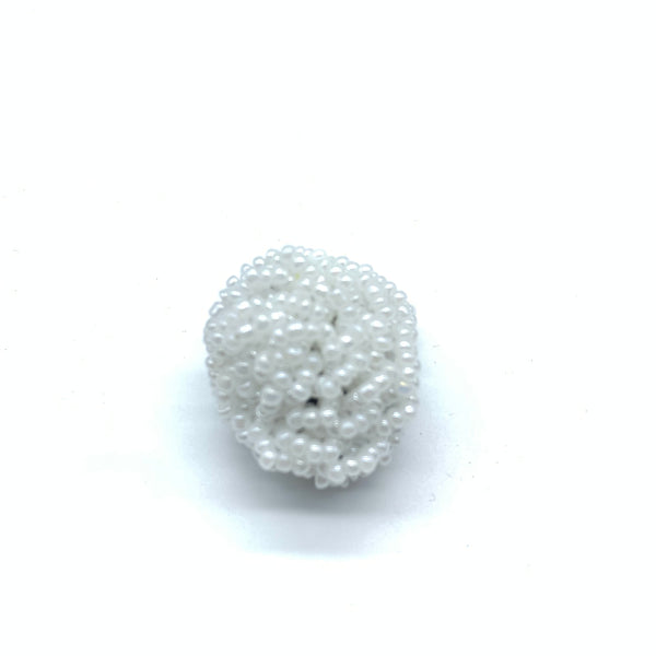 Beaded Ring- Pearl White Variation 3