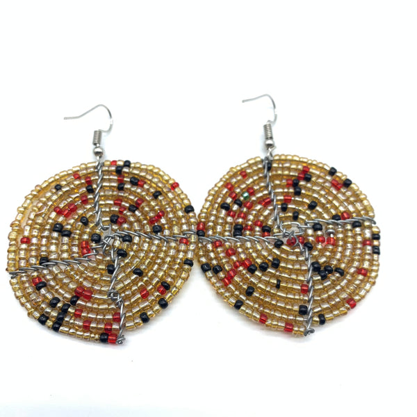 Beaded Earrings Duni-Champagne