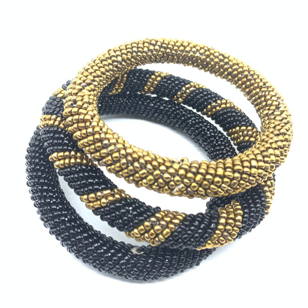 Beaded Bangle-Gold 4