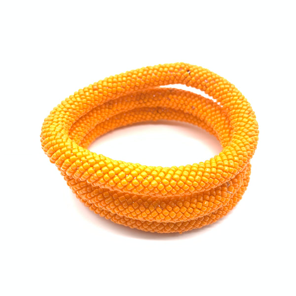 Beaded Bangle-Orange