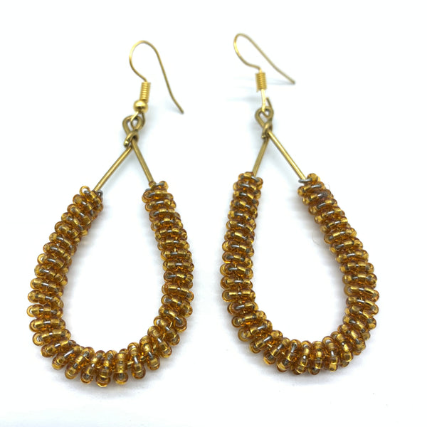 Beaded Earrings Nuru-Gold