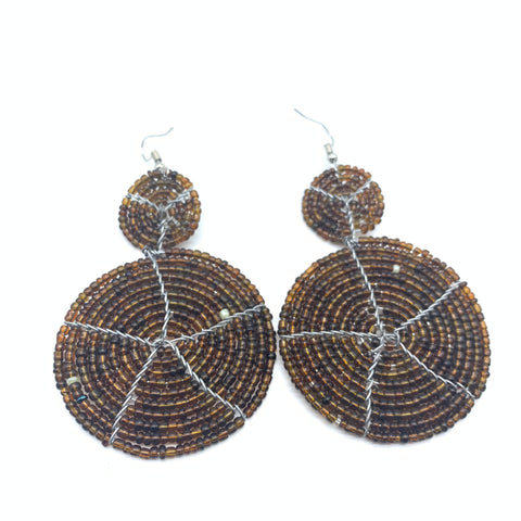 Beaded Earrings- Brown Variation 2