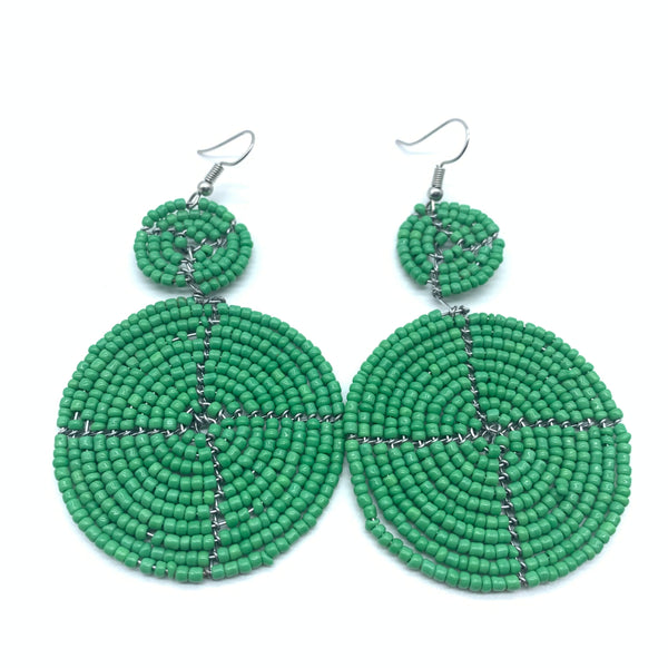 Beaded Earrings-Green Variation 3