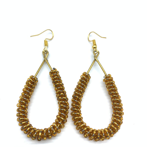 Beaded Earrings Nuru-Gold