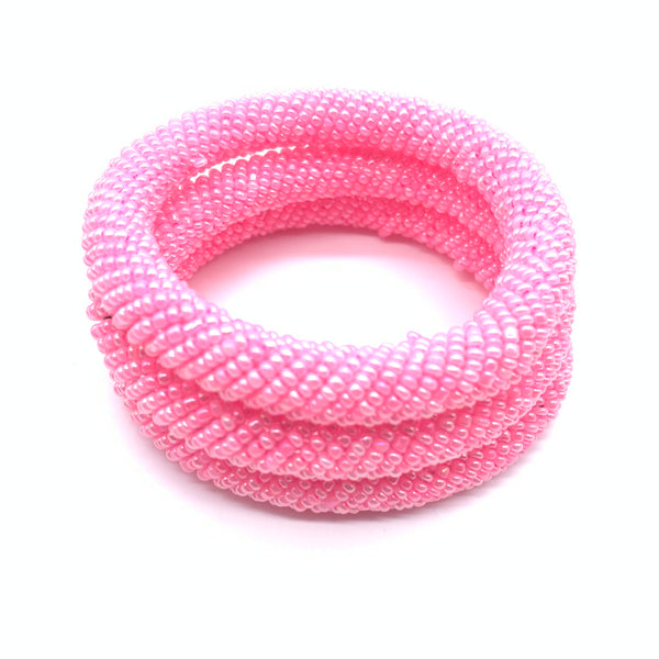 Beaded Bangle-Pink 2