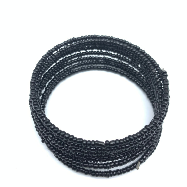 Beaded Coil Bracelet-Black 5