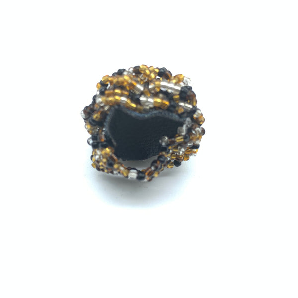 Beaded Ring-Brown Variation 4