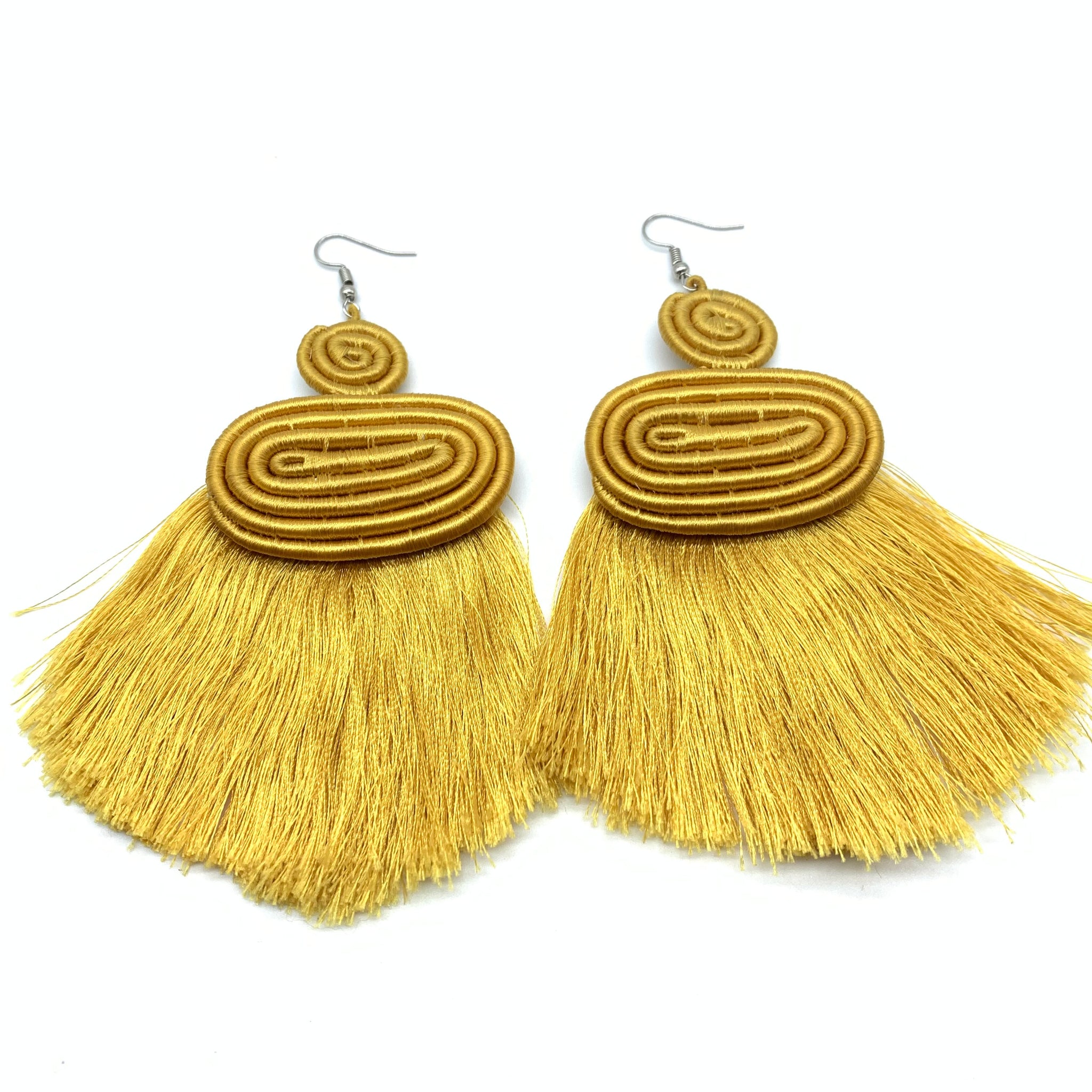 Thread Earrings Meza-Gold Variation