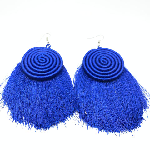 Thread Earrings Keza-Blue Variation