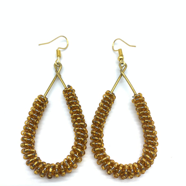 Beaded Earrings Nuru-Gold