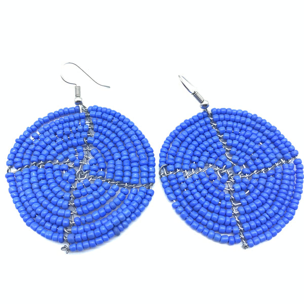 Beaded Earrings Duni-Blue