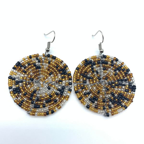 Beaded Earrings Duni-Brown