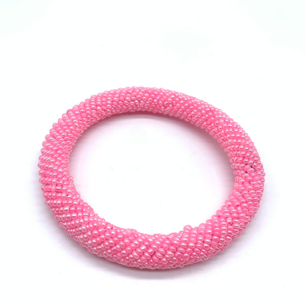 Beaded Bangle-Pink 2