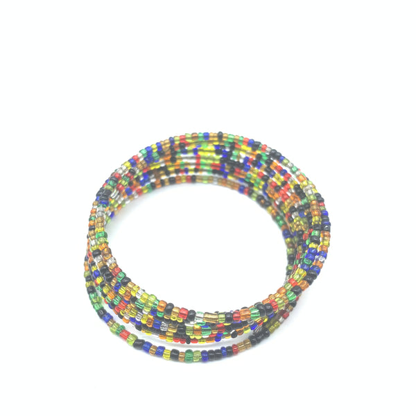 Beaded Coil Bracelet-Multi Coulour Variation 6