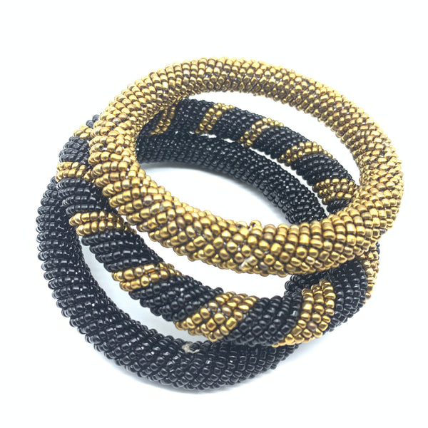 Beaded Bangle-Black 5