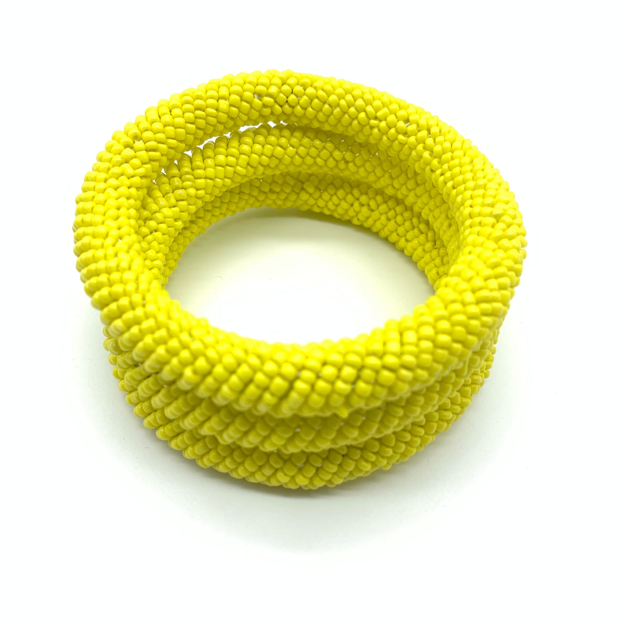 Beaded Bangle-Yellow 2