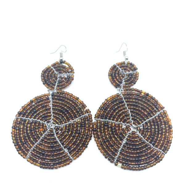 Beaded Earrings- Brown Variation