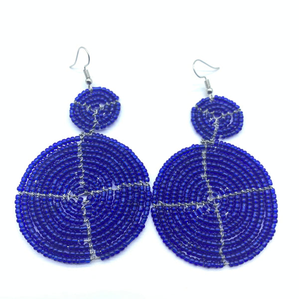 Beaded Earrings-Blue Variation 5