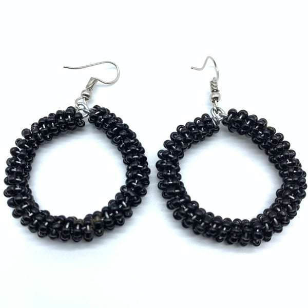 Beaded Earrings Kaweria-Black