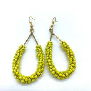 Beaded Earrings Nuru-Yellow