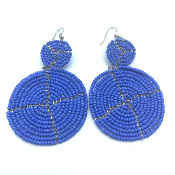 Beaded Earrings-Blue Variation 4