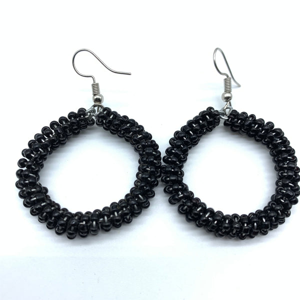 Beaded Earrings Kaweria-Black