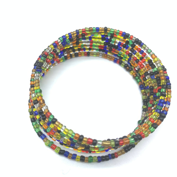 Beaded Coil Bracelet-Multi Coulour Variation 6