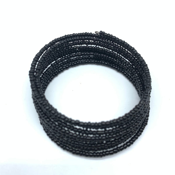 Beaded Coil Bracelet-Black 5