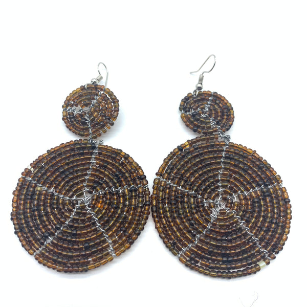 Beaded Earrings- Brown Variation