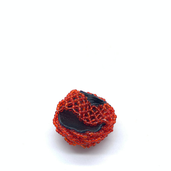 Beaded Ring-  Red Variation 2